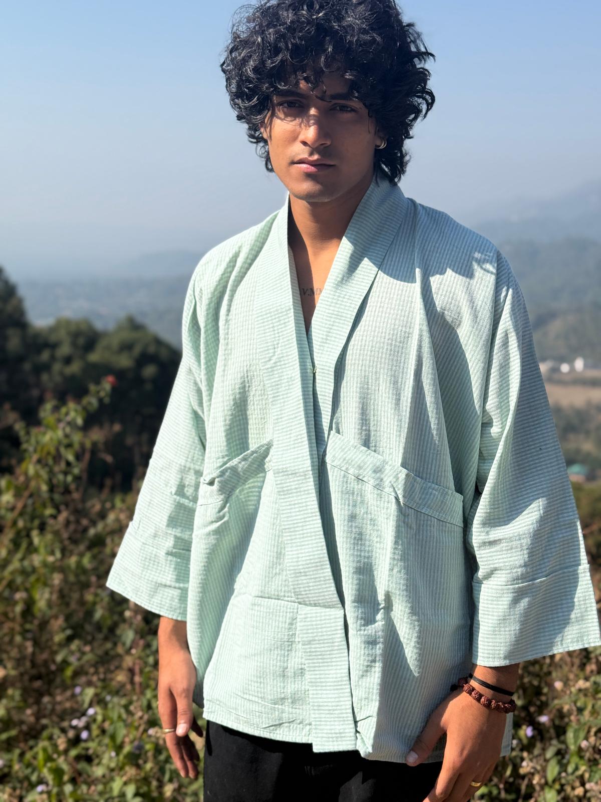 Tibetan-Inspired Emerald Green Shirt