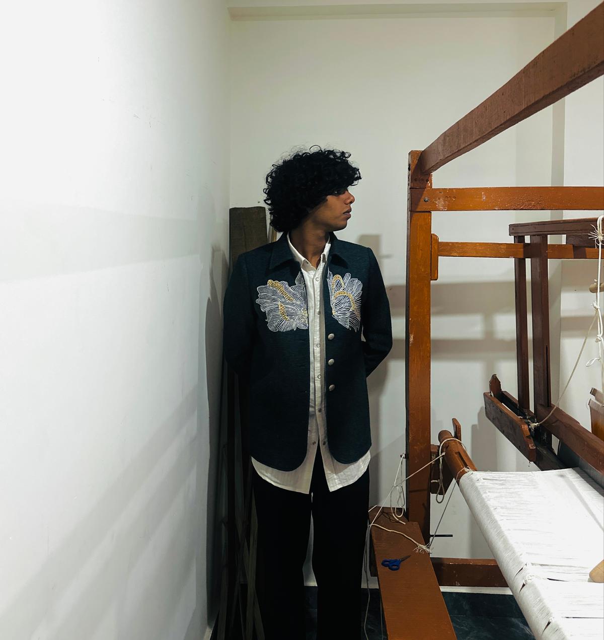 Handloom Tweed Wool Jacket